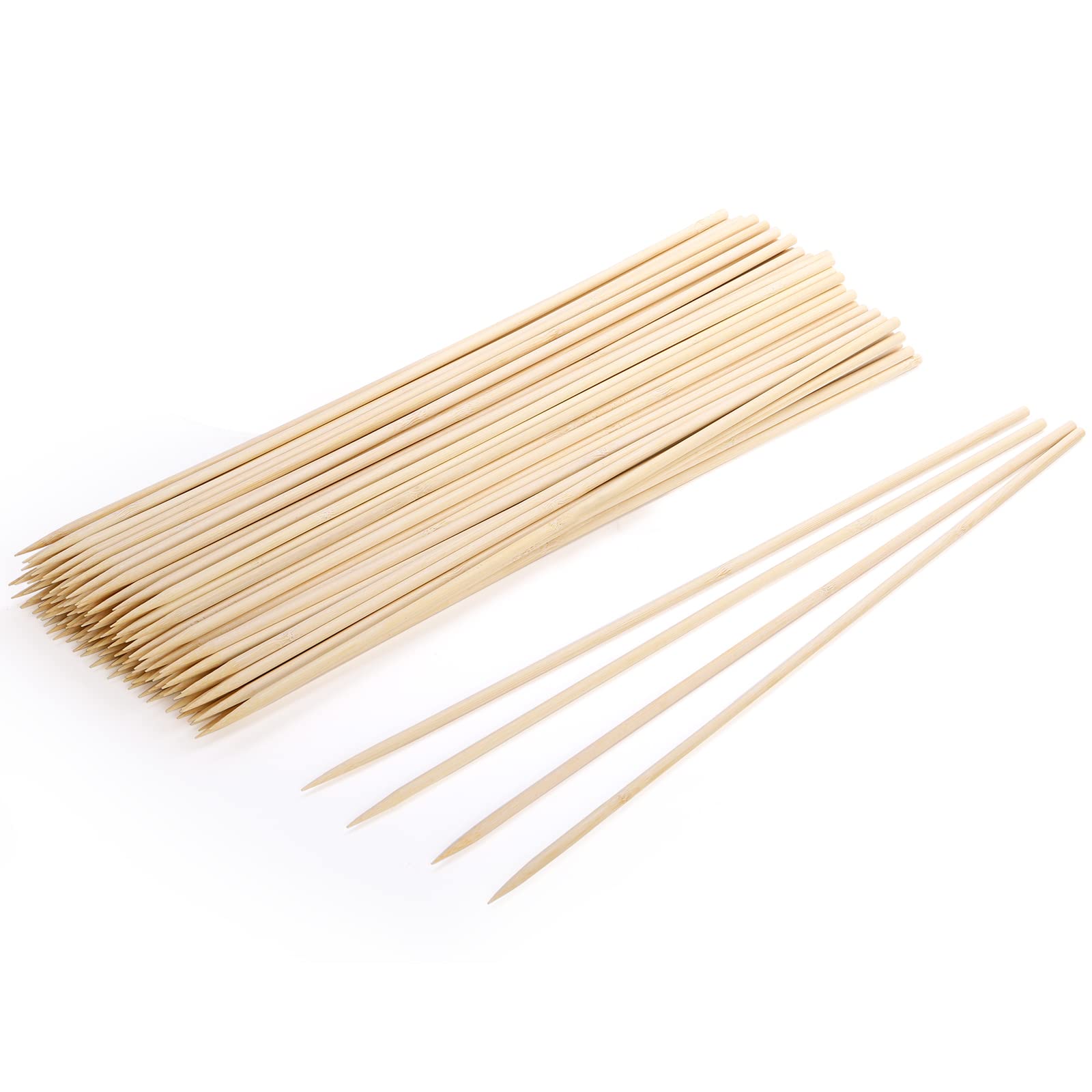 Frcctre 200 Pack 16 Inches Bamboo Plant Stakes, Bamboo Plant Sticks with 200 Pcs 4" Wires, Plants Garden Sticks Wooden Sign Posting Garden Support for Tomatoes, Floral, Potted Plants, Crafts