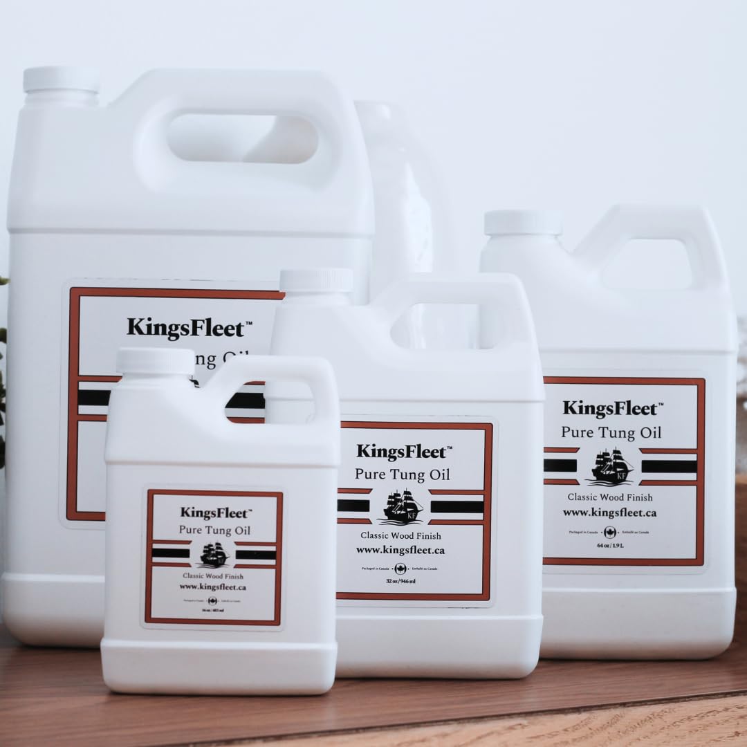 KingsFleet - Pure Tung Oil | 32oz | Classic Wood Finish | Indoor / Outdoor | Restore, Protect, and Maintain!