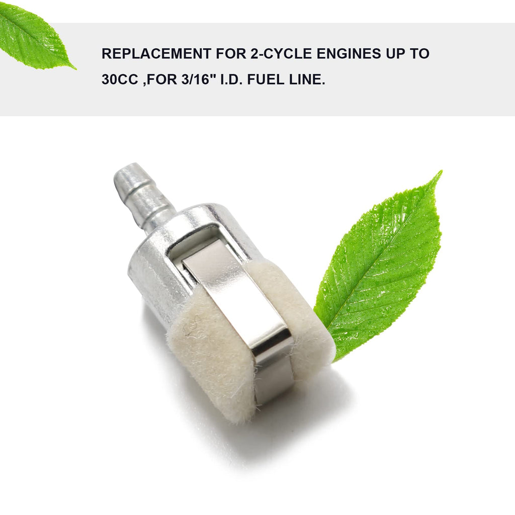 laffoonparts 20 Pcs Fuel Filter Replacement for Walbro 125-527 Compatible with Robin 3112 Replacement for Stihl FC75 FS85 Compatible with Echo 131-205-07320 13120519831 13120530830 String Trimmer