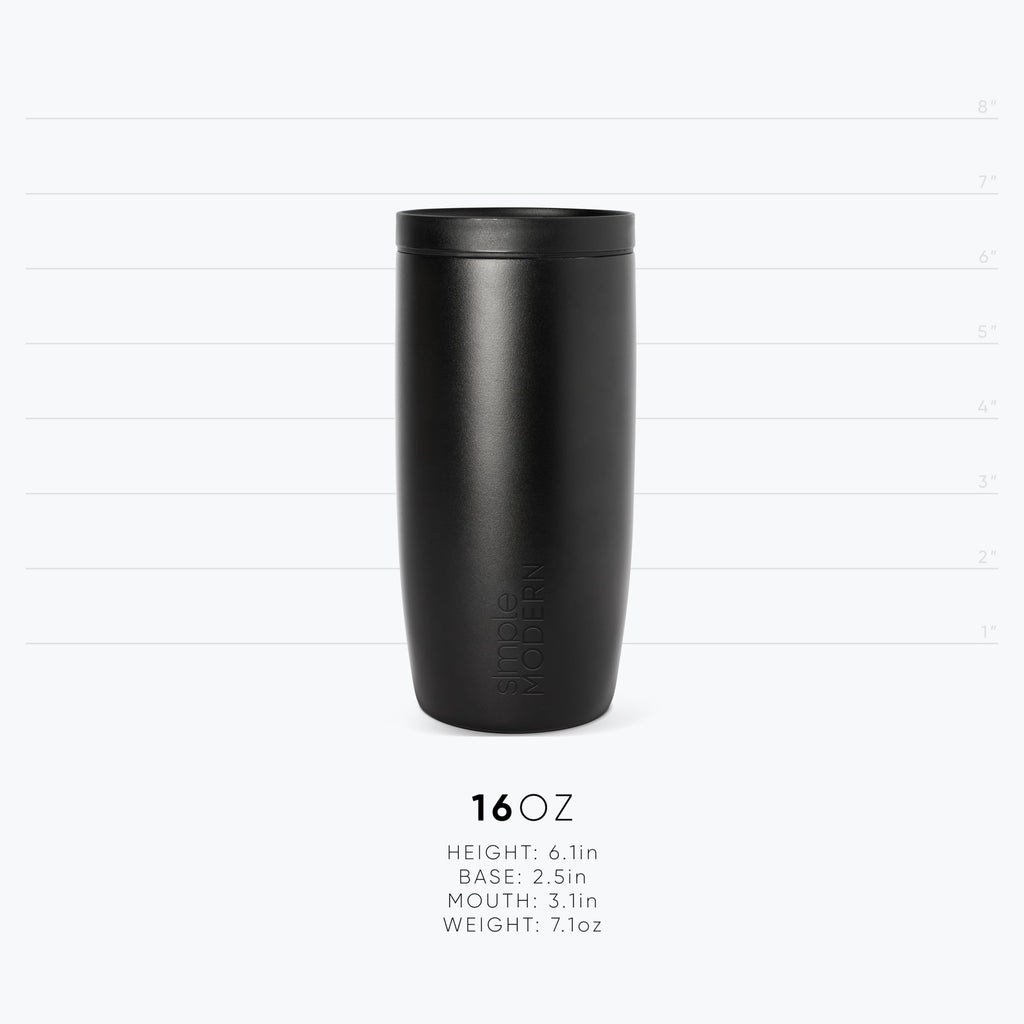 Simple Modern Travel Coffee Mug Tumbler with 360° Lid | Ceramic-Lined Insulated Stainless Steel Cold Brew Iced Coffee Cup | Gifts for Women Men Her Him | Voyager Signature | 16oz | Cream Terrazzo
