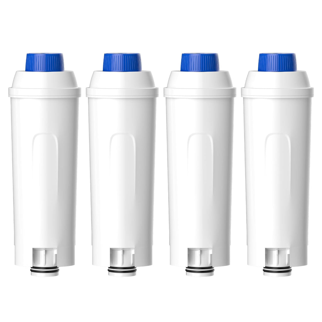 BREAUILL Replacement Water Filter Compatible with DeLonghi DLSC002, 4 Pack Water Filter Compatible with DeLonghi ECAM, ECAM, ETAM, EC, BCO, BC Series Coffee Maker, Soften Water