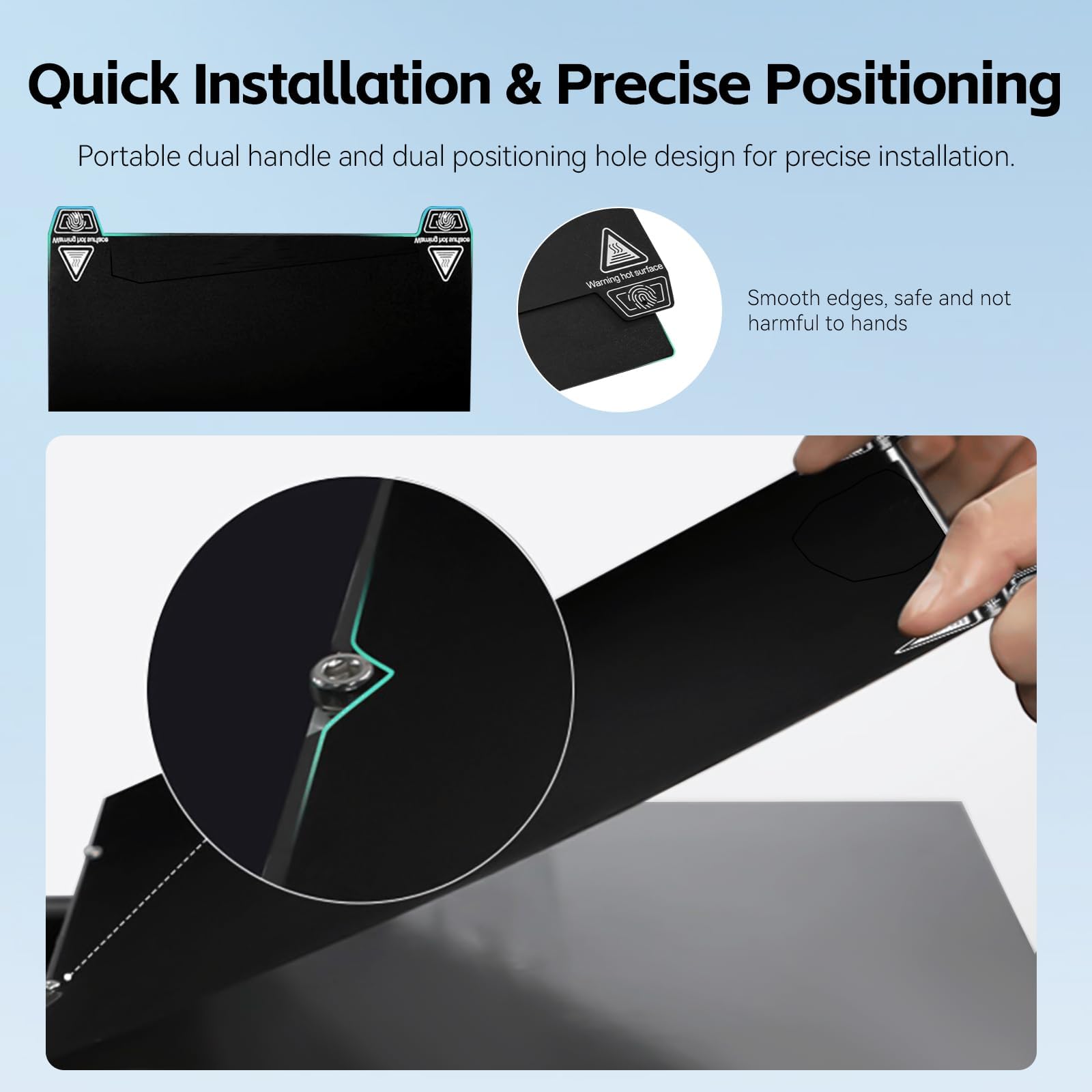 UniTak3D Ender 3V3 SE Double Sided PEI Build Plate 235 * 235mm,Smooth+Textured Heated Bed,Ender 3V3 KE Flexible Spring Bed Plate for Creality K1/K1C,Ender 3/3 Pro,Ender 3V2,Ender 3V2 Neo 3D Printer