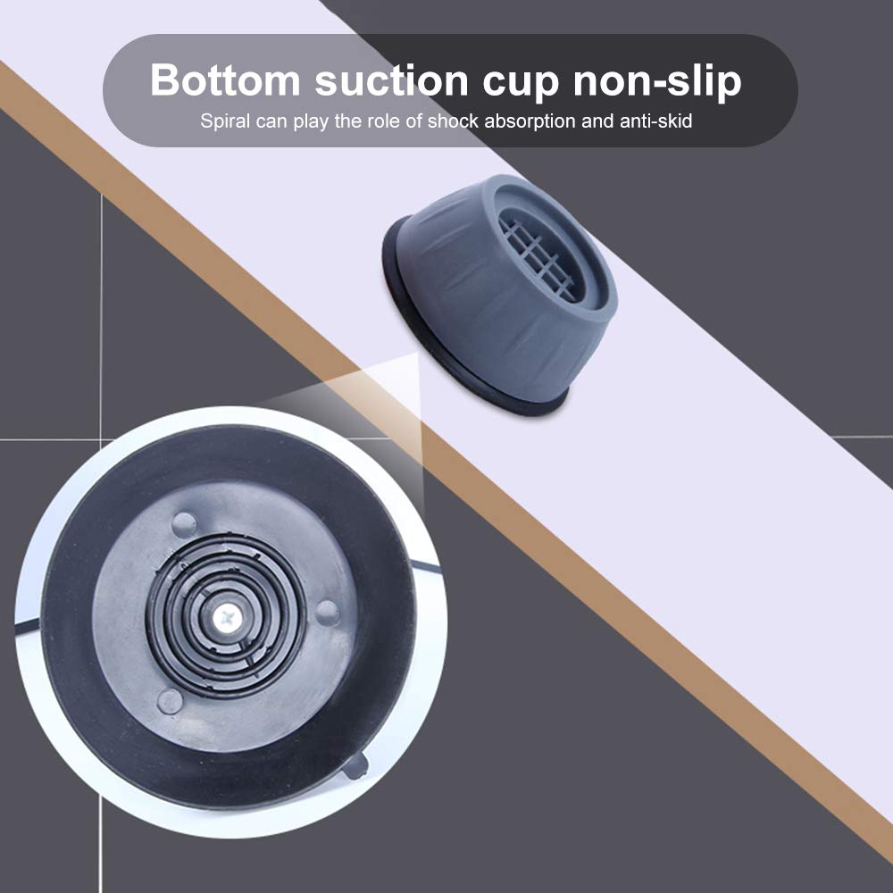 8 Pcs Shock and Noise Cancelling Washing Machine Support, Noise Reducing and Anti Slip Anti Vibration Rubber Washing Machine Feet Pads, Anti-Walk Dryer Washer Vibration Pads,Washing Machine Stabilizer