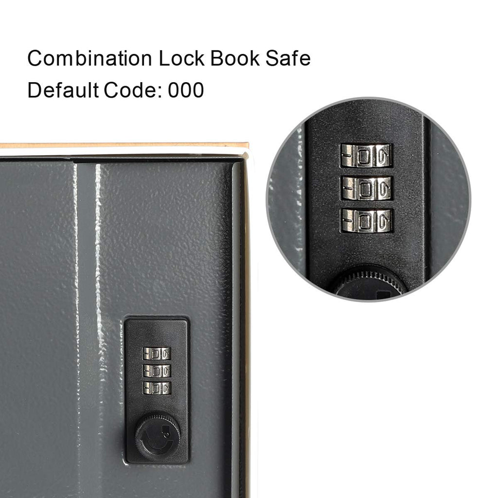 Jssmst Diversion Book Safe with Combination Lock, Faux Book Box Hidden Storage, Secrect Hidden Safe Box for Home Office, Money Box, 9.5 x 6.2 x 2.2 inch, SMBS020 Rome