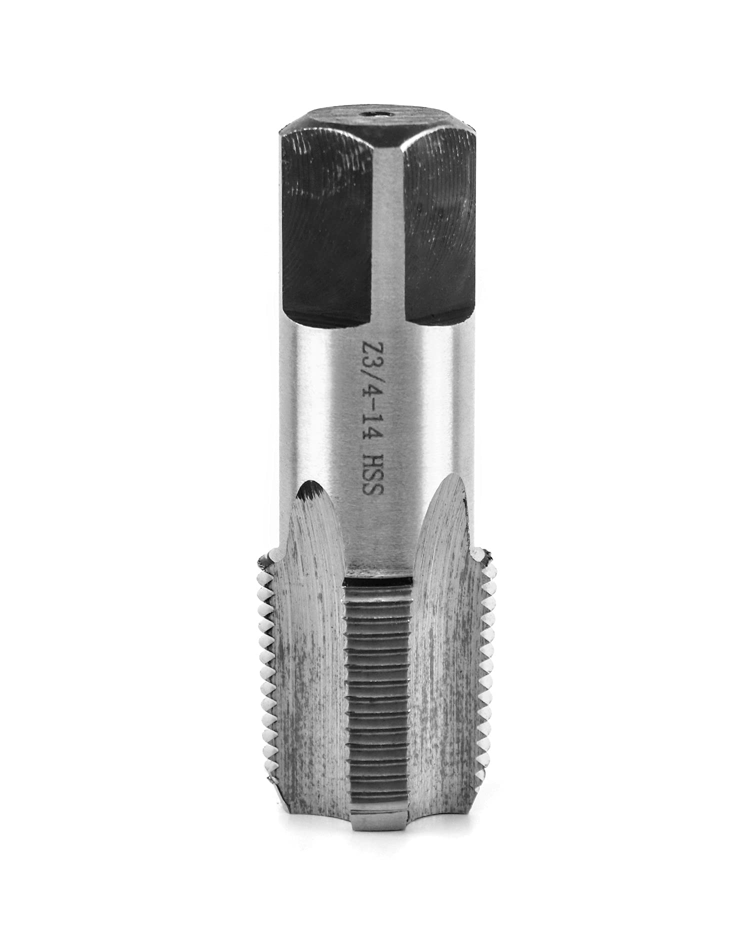 QWORK 3/4"-14 NPT Pipe Tap, Carbon Steel, for Clean and Re-Thread Damaged or Jam Pipe Threads