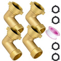 Garden Hose Elbow Connector, 90 Degree Hose Extender, Solid Brass Elbow Water Pipe Adapter