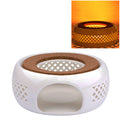 KEISSCO Teapot Warmer, Ceramic Teapot Heater with Cork Cushion Coffee Tea Warmer for Glass, Stainless Steel, Ceramic Teapot and Other Heatproof Dish Warming Use