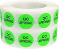 Fluorescent Green QC Approval Quality Check Stickers, 13 mm 1/2 Inch Circle Labels 1000 Pack