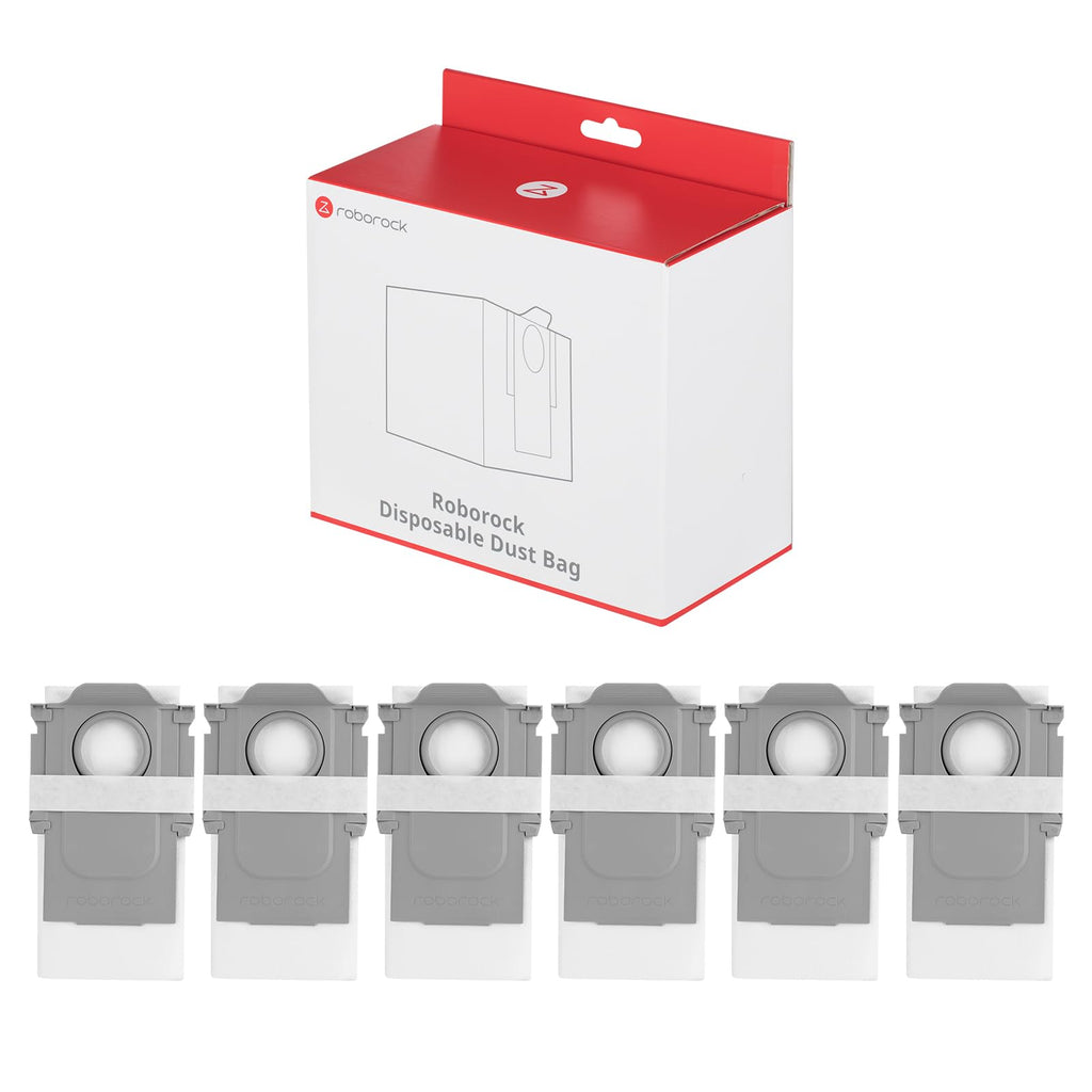 Roborock 6-Pack Disposable Dust Bags for Robot Vacuum Cleaner Q7 L5+, Q10 S5+, Q8 Max+, S8 Pro Ultra, S8+, Q7 Max+, Q5 Max+, Q5+, Q10 X5+, Q7 M5+