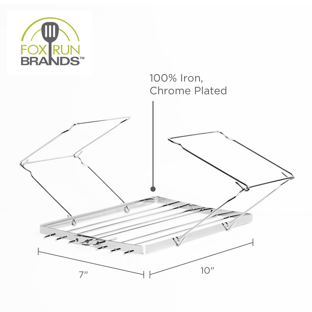 Fox Run Turkey Roasting Rack and Lifter, 11" x 6"