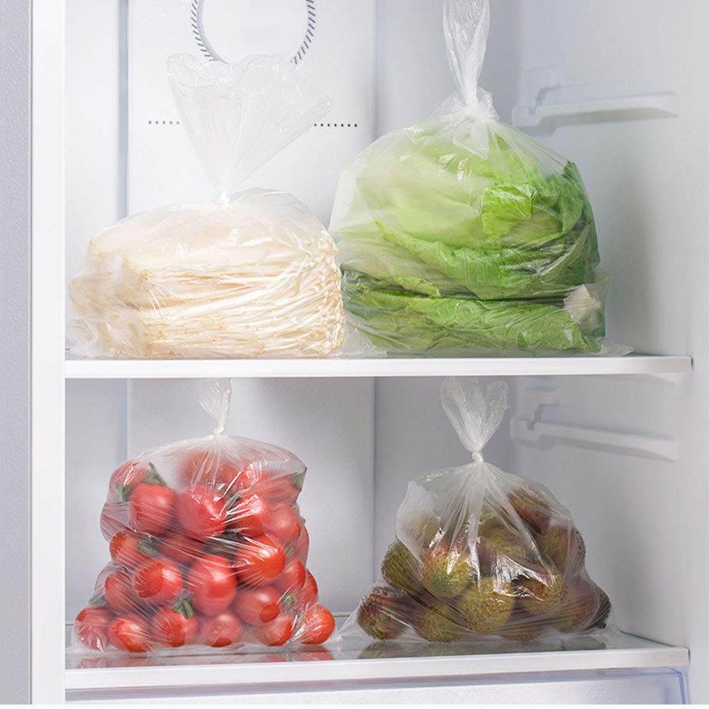 Pinshion Food Storage Bags - 16 x 20 Plastic Produce Bags, Clear, 350 per Roll - Ideal for Fruits, Vegetables, Bread and Groceries