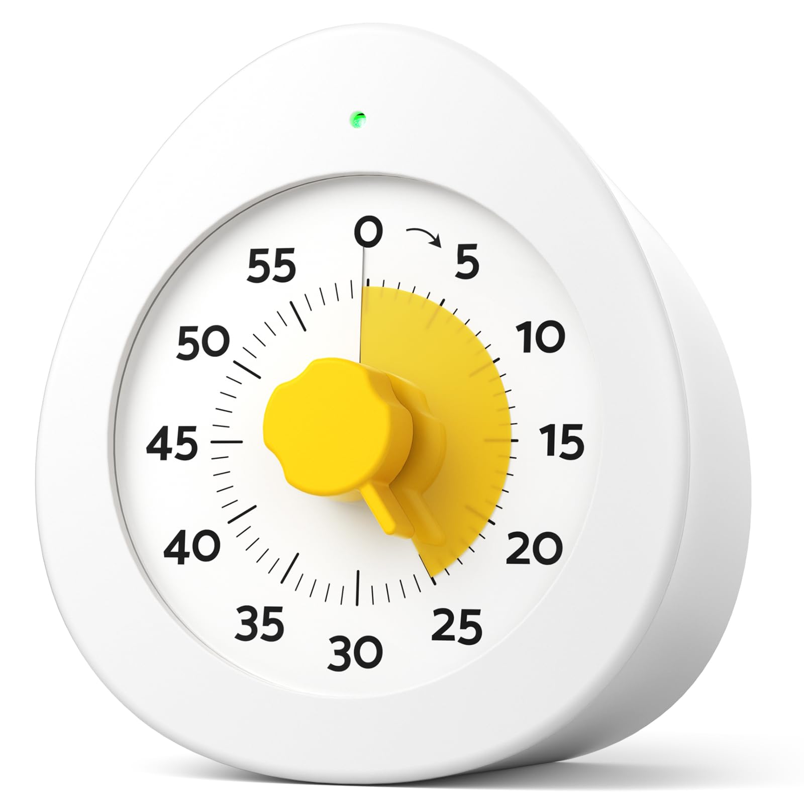 LIORQUE 60 Minute Visual Timer with Pause Function, Visual Timer for Kids and Adults, Time Management Countdown Timer for Classroom Cooking Meting, Non-Ticking Timer