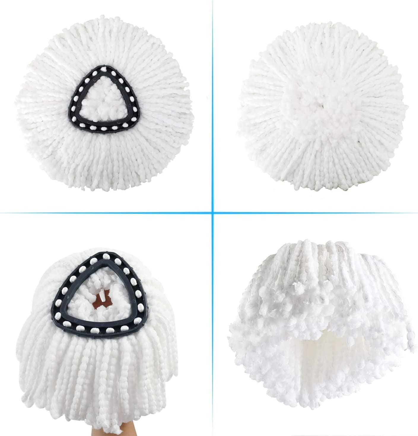 8Pack Spin Mop Head Refill, Universal 360°Mop Head Replacement for Vileda EasyWring Spin Mop, Microfiber Spin Mop Refills, Easy Cleaning Mop Head Replacement