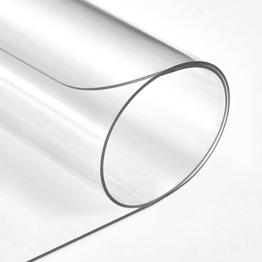 PUEAZU Clear Desk Mat Pad, 35.4"x15.7" Large Transparent Desk Protector Mat Plastic PVC Writing Desk Pad, 1.5mm Waterproof Non-Slip Wipeable Computer Table Mat for Desktop Home Office, Crystal Clear