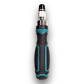Makita 8-Piece Multi-Bit Ratcheting Screwdriver Set with 3-Position Ratchet, Ergonomic Rubber Grip, in-Handle Bit Storage, 1/4" Hex Quick-Release Chuck