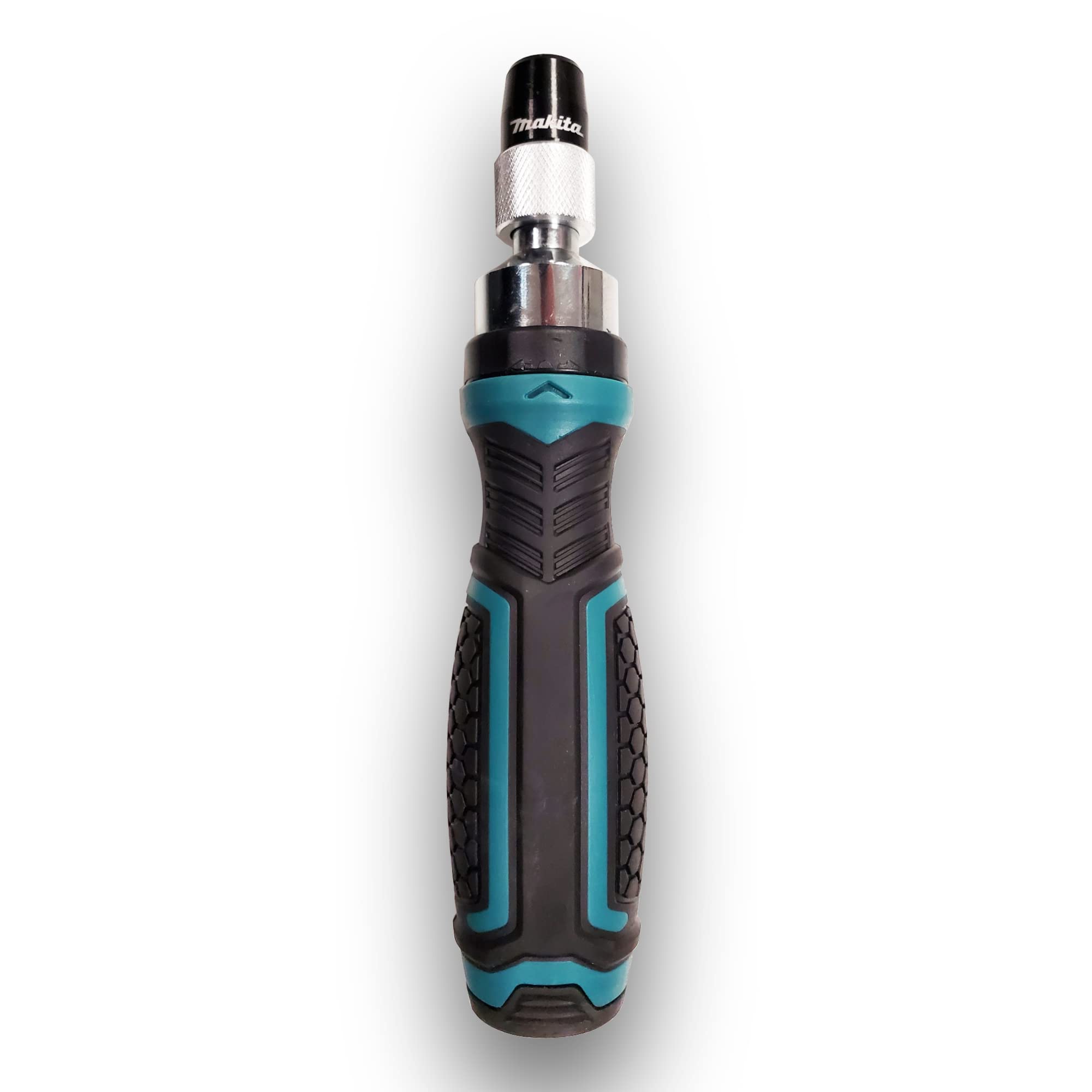 Makita 8-Piece Multi-Bit Ratcheting Screwdriver Set with 3-Position Ratchet, Ergonomic Rubber Grip, in-Handle Bit Storage, 1/4" Hex Quick-Release Chuck