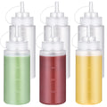 U-Taste 16 OZ Condiment Squeeze Bottles with Twist on Caps and Measurement, Leakproof Squirt Reusable Plastic Sauces Oil Container Dispenser for Ketchup, BBQ, Grilling, Salad Dressing (Pack of 6)