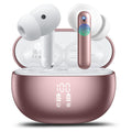 Ai Translation Earbuds Real Time with Audio and Video Calls, 3-in-1 Buletooth 5.4 Translator Earbuds, 164 Languages Translator Earphones, 6 Translation Modes Ear Buds, 42H Translation Headphones Rose
