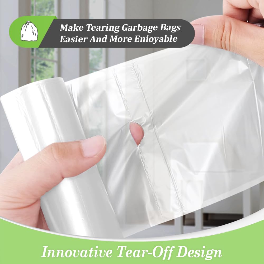 30 Liter 200 Counts Strong Unscented Medium Trash Bags,Fit 8 Gallon Garbage Bags by Teivio, 30L Thick Bathroom Can Bin Liners,Plastic Bags for Home Office Kitchen, Fit 7,8,9,10 Gal Wastebasket, Clear