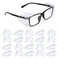 10 Pairs Safety Glasses Side Shields, Slip on Clear Side Shields for Glasses Eye Protection Lunette, Fits Small to Medium Eyeglasses clip on (10)