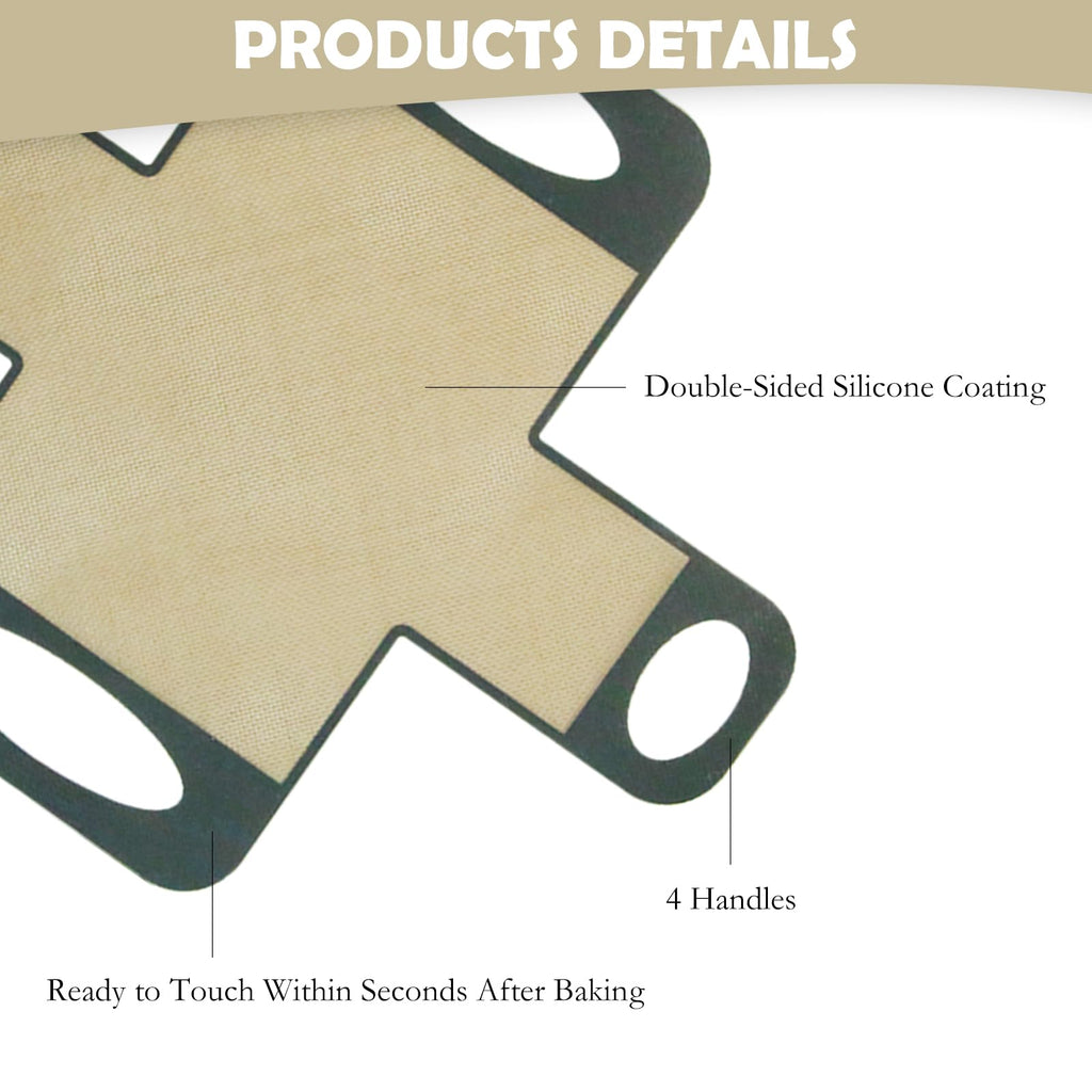 2Pcs Reusable Silicone Bread Loaf Pan Liner Food-Grade Bread Sling Lifters, Non-Stick Mat Easy Clean Sourdough Transfer Tool with 4 Handles Fits 9x5 Or 1.5lb Loaf Pans