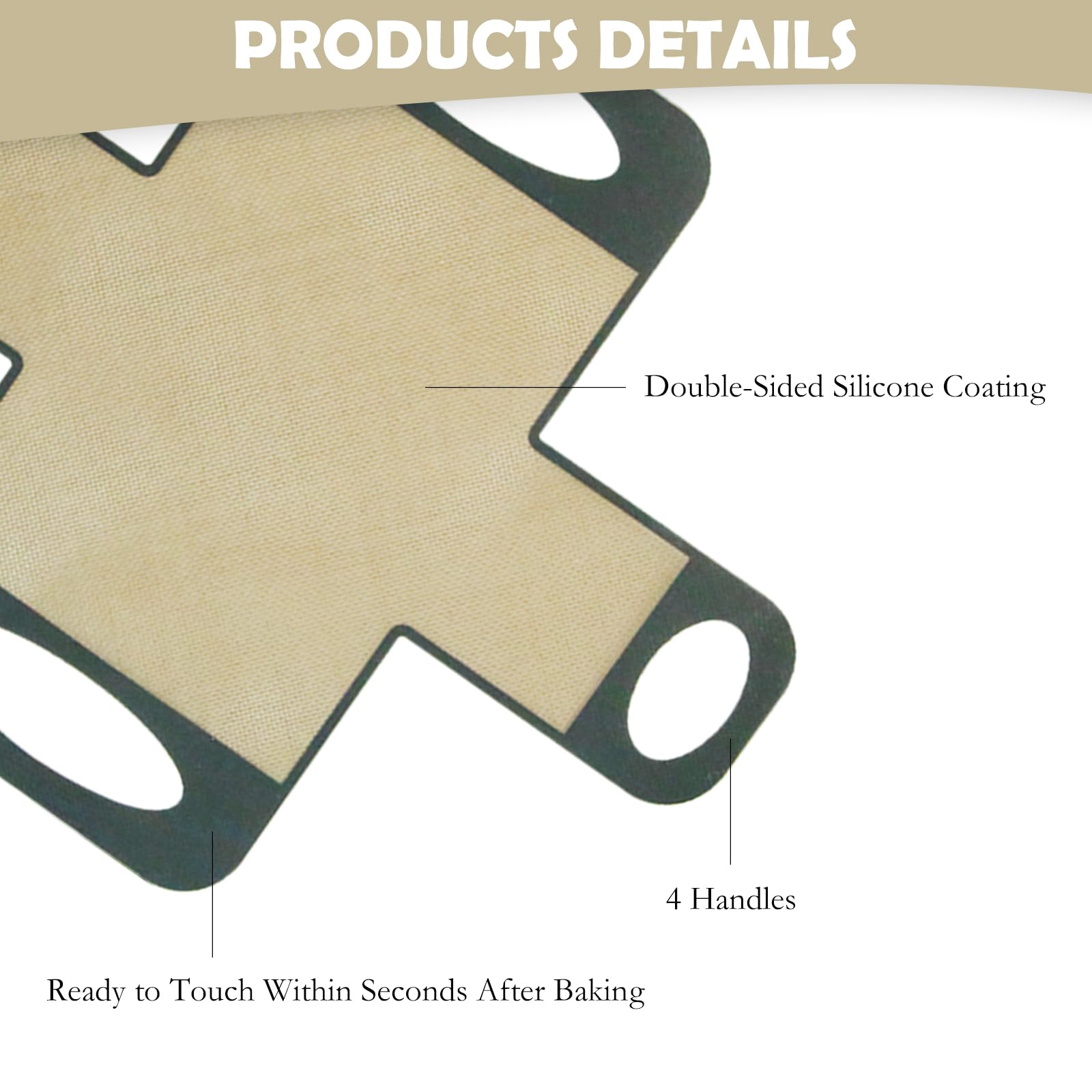 2Pcs Reusable Silicone Bread Loaf Pan Liner Food-Grade Bread Sling Lifters, Non-Stick Mat Easy Clean Sourdough Transfer Tool with 4 Handles Fits 9x5 Or 1.5lb Loaf Pans