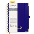POPRUN Lined Spiral Journal Notebook [A5-5.75'' x 8.25''] - 120 GSM Thick Paper, 141 Numbered Pages, College Ruled Notebook for Men & Women with Pocket, Index Tabs, 8 Perforated Sheets, Royal Blue