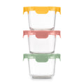 Ello Color Lock 2 Cup 6PC, 3 Pack Glass Meal Prep Sets Leak-Proof Glass Food Storage Containers with Airtight BPA-Free Plastic Lids, Dishwasher, Microwave, and Freezer Safe, Desert Festival