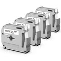 MK221 M-K221 PT-M95 Label Maker Tape 9mm Replace for Brother M Tape 9mm 3/8 0.35 White MK 221 Label Tape for Brother P Touch PT-90 PT-65 PT-M95 PT-70BM PT-45 PT-80, Black on White, 4 Pack