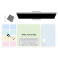 LOUKIN Erasable Dry Erase Desk Mat, Mouse Pad, Writing White Board, Non-Slip Desktop Protector for Office, Home, School (Includes 2 Wet Erase Markers & Cleaning Cloth) 32"x14"