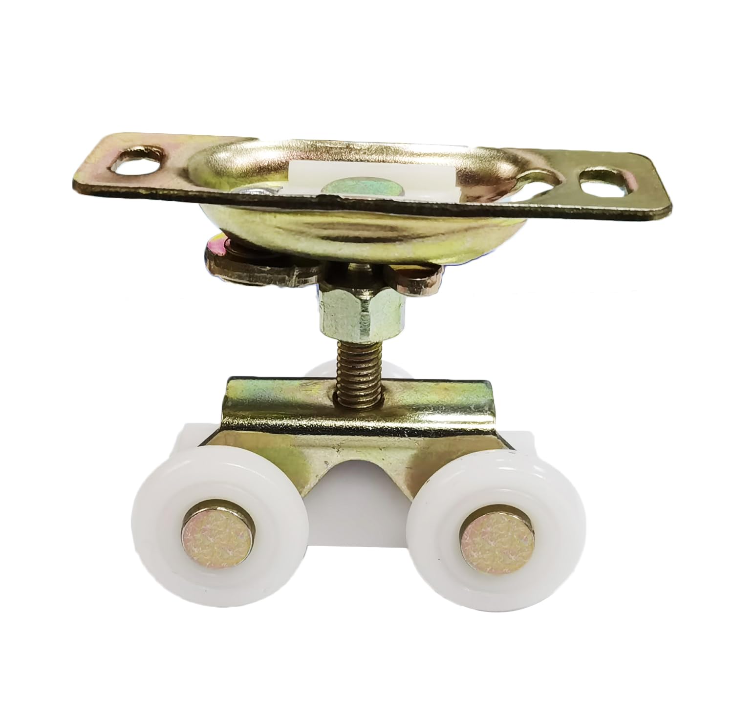 3/4 Inch Sliding Pocket Door Rollers Assembly, Sliding Door Wheels Replacement Part with Top Hanger for Johnson Part Hardware Kit, Sliding Door Hardware Kits for Bypass, Closet Doors