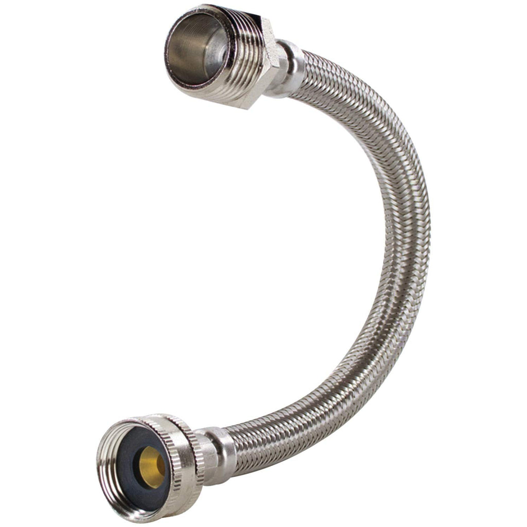 Certified Appliance Accessories WI12SSFM Braided Stainless Steel Water-Inlet Hose, 1ft