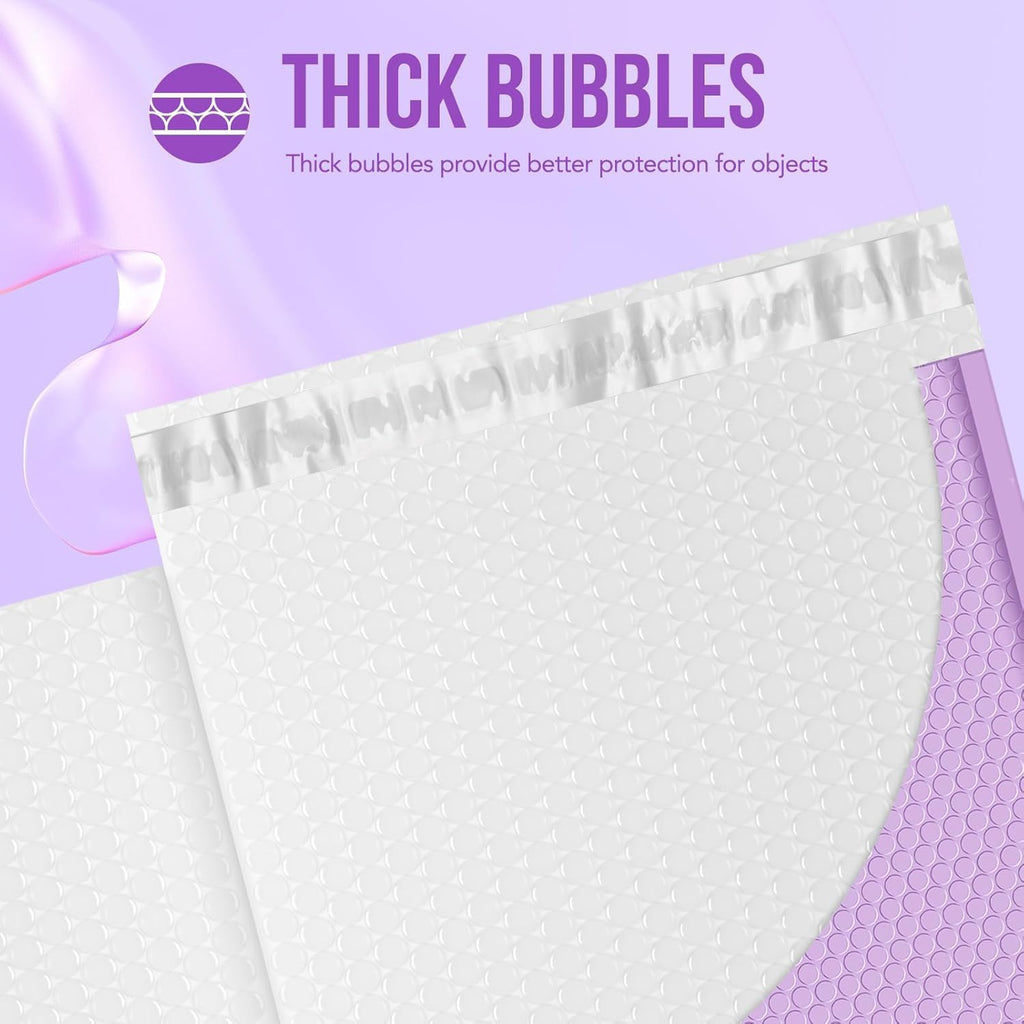Fuxury Bubble Mailers 12x15" Lavender Purple Padded Envelopes 25 Pack Large Bubble Mailer Strong Adhesion Padded Mailer,Self-Seal Envelope for Mailing Small Business,Magazine, Clothing.