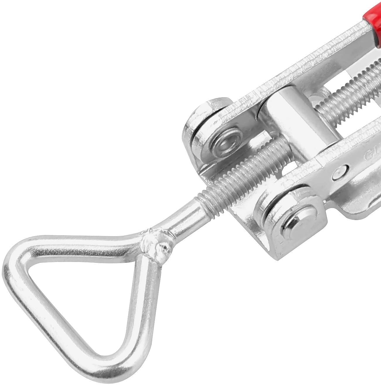 E-TING 4 Pack Heavy Duty 4002 Toggle Latch Clamp, Adjustable Toggle Clamp Latch with Lock Hole,485 Lbs Holding Capacity Pull Latch for Smoker Door, Box Case Trunk, Lid, Jig (with 20PCS Screws)