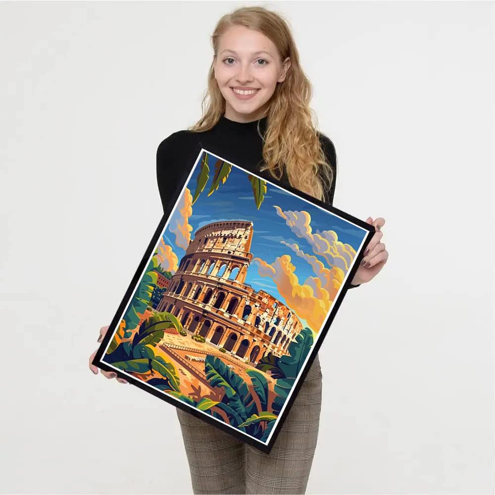 6 Pack Cityscape Diamond Painting Kits for Adults,Famous Landscape Diamond Art Kits for Adults,5D Full Drill DIY Scenery Diamond Dot Gem Art Kit Wall Home Decor Arts Craft 12x16 inch