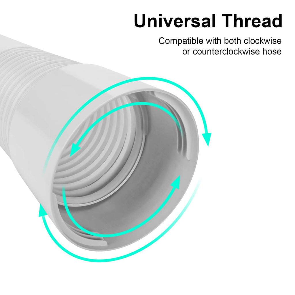 UNAOIWN Portable Air Conditioner Hose with Coupler, 5.9"/15CM Anti-Clockwise Thread Universal AC Exhaust Vent Duct, AC Tube Hose Kit Extension Parts Accessories Length up to 59”