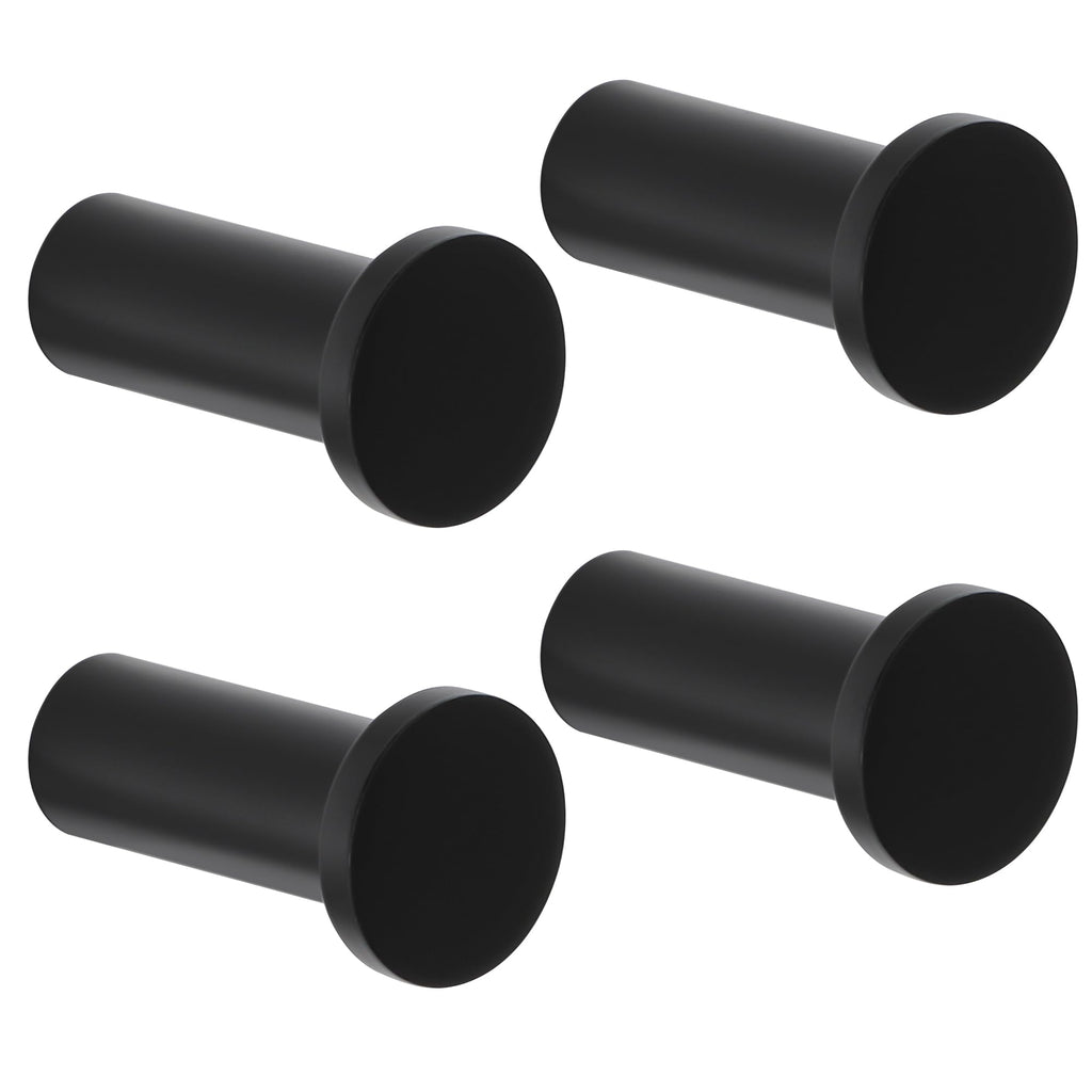 SAYAYO Black Towel Hooks Coat Hooks Wall Mounted 4 Packs Wall Hooks for Hanging, Heavy Duty 304 Stainless Steel Bathroom Hooks Up to 33 lbs for Outdoor, Bedroom, Kitchen, Hotel Door, GOY001Y