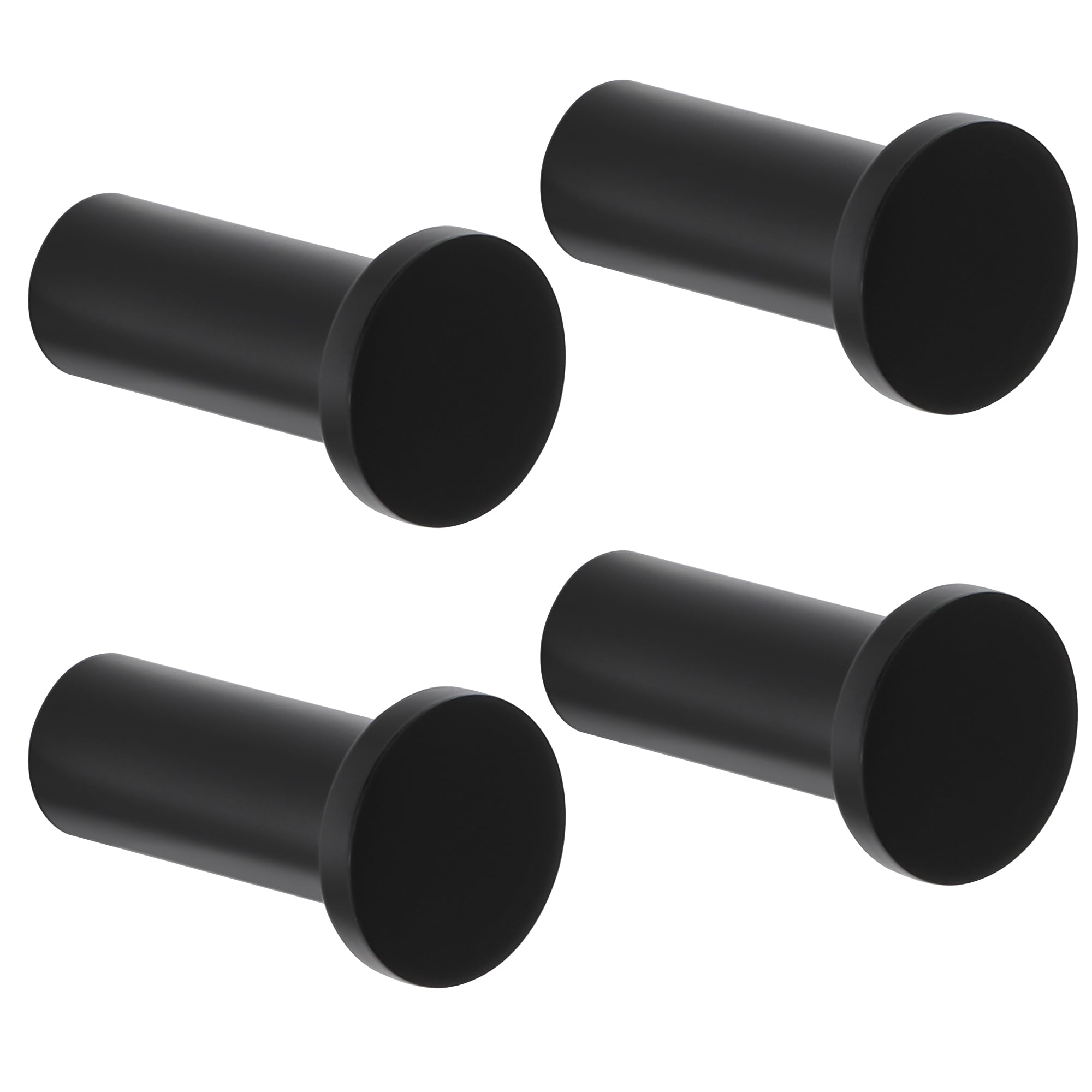 SAYAYO Black Towel Hooks Coat Hooks Wall Mounted 4 Packs Wall Hooks for Hanging, Heavy Duty 304 Stainless Steel Bathroom Hooks Up to 33 lbs for Outdoor, Bedroom, Kitchen, Hotel Door, GOY001Y