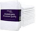 Avalon Kitchen Flour Sack Dish Towels (Value Pack of 15) – 28x28 inches – Made from 100% Ring-Spun Cotton – Lint Free with High Absorbency, Durability. Tea, Table, Cleaning, Drying - Multipurpose use