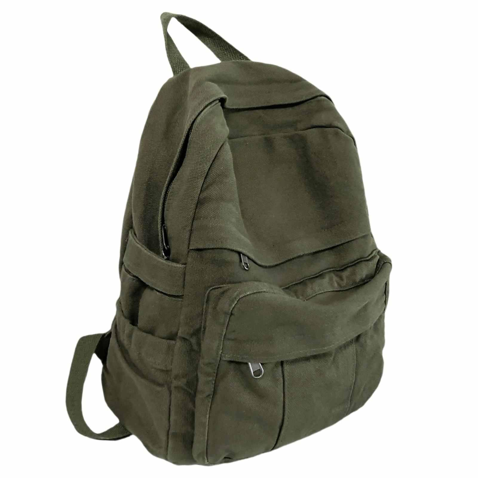 Canvas Backpack for Women Men Retro Aesthetic Rucksack Vintage Backpack for College Travel Laptop Bag