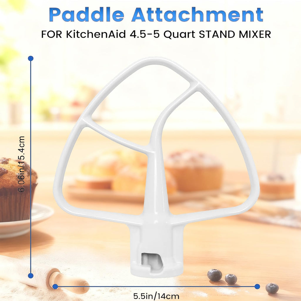 K45B Beater Compatible with Kitchenaid 4.5-5Qt Tilt-Head Stand Mixer,Coated Paddle Attachment for Kitchen Aid Mixer Accessories -K45 AP3884849 W10672617