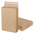 zmybcpack 25 Pack 10" x 15" Self Seal Expandable Catalog Envelopes, Large Kraft Document Envelopes for Documents, Magazines, Photos
