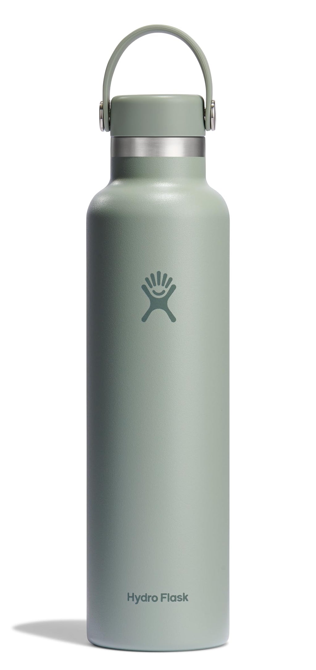 Hydro Flask 24 Oz Stainless Steel Standard Mouth Water Bottle with Flex Cap and Double-Wall Vacuum Insulation, Agave