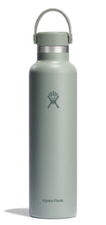 Hydro Flask 24 Oz Stainless Steel Standard Mouth Water Bottle with Flex Cap and Double-Wall Vacuum Insulation, Agave