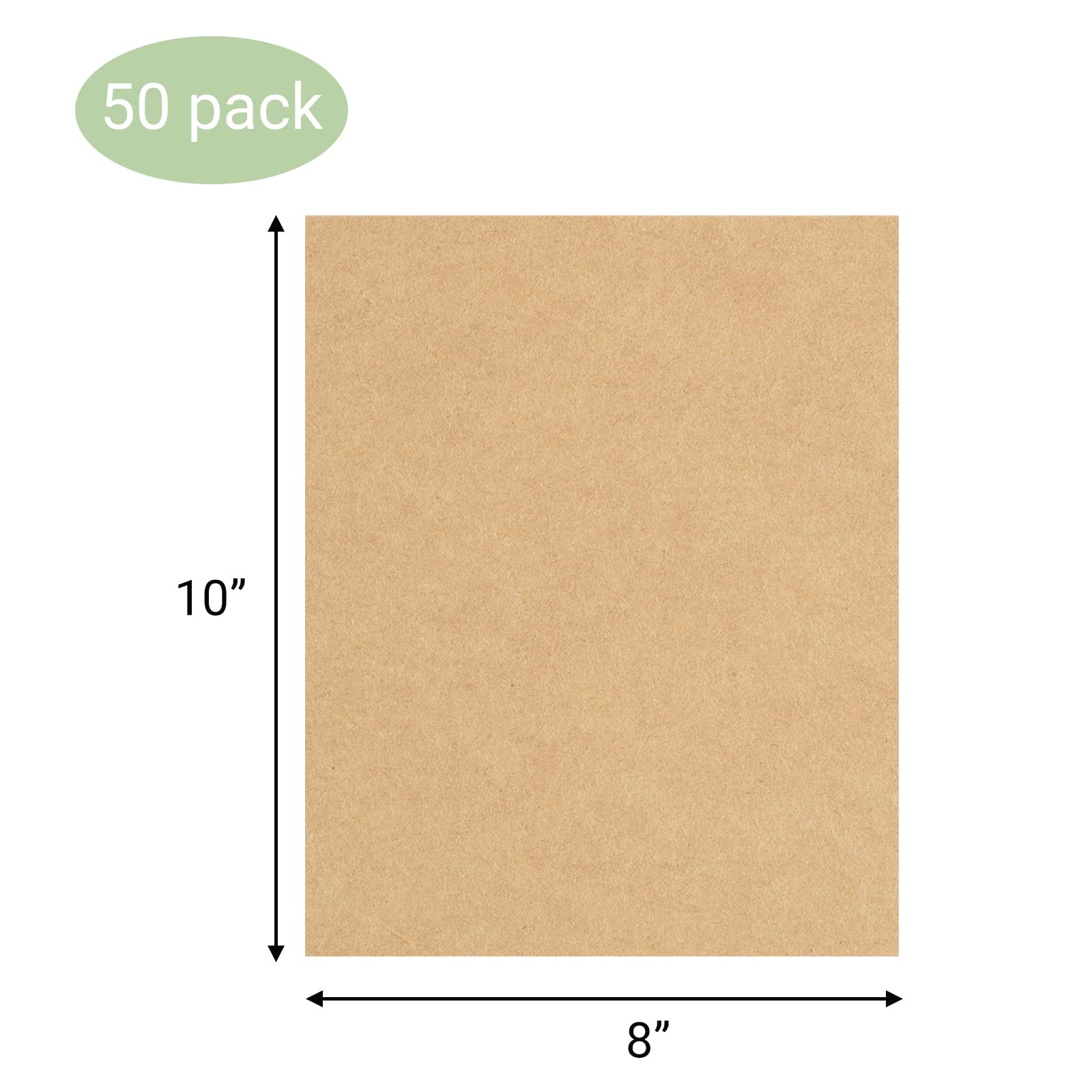 suituts 50 Pack 8X10 Inch Corrugated Cardboard Sheets, Thick Cardboard Filler Insert Dividers for Packing, Mailing, Shipping Corrugated Cardboard Pads for Crafts, DIY Art