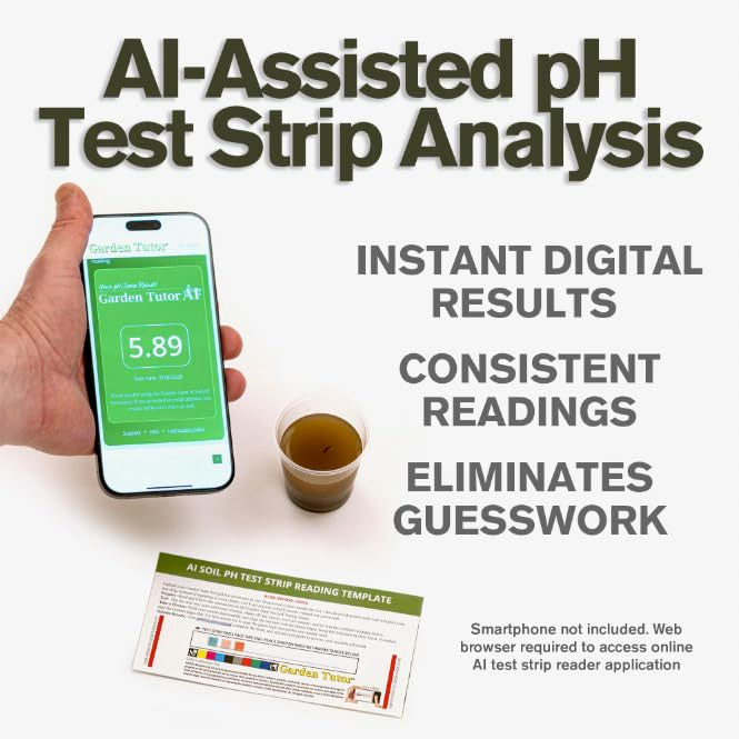 Garden Tutor Soil pH Test Kit (3.5-9 Range) | 100 Soil pH Test Strips