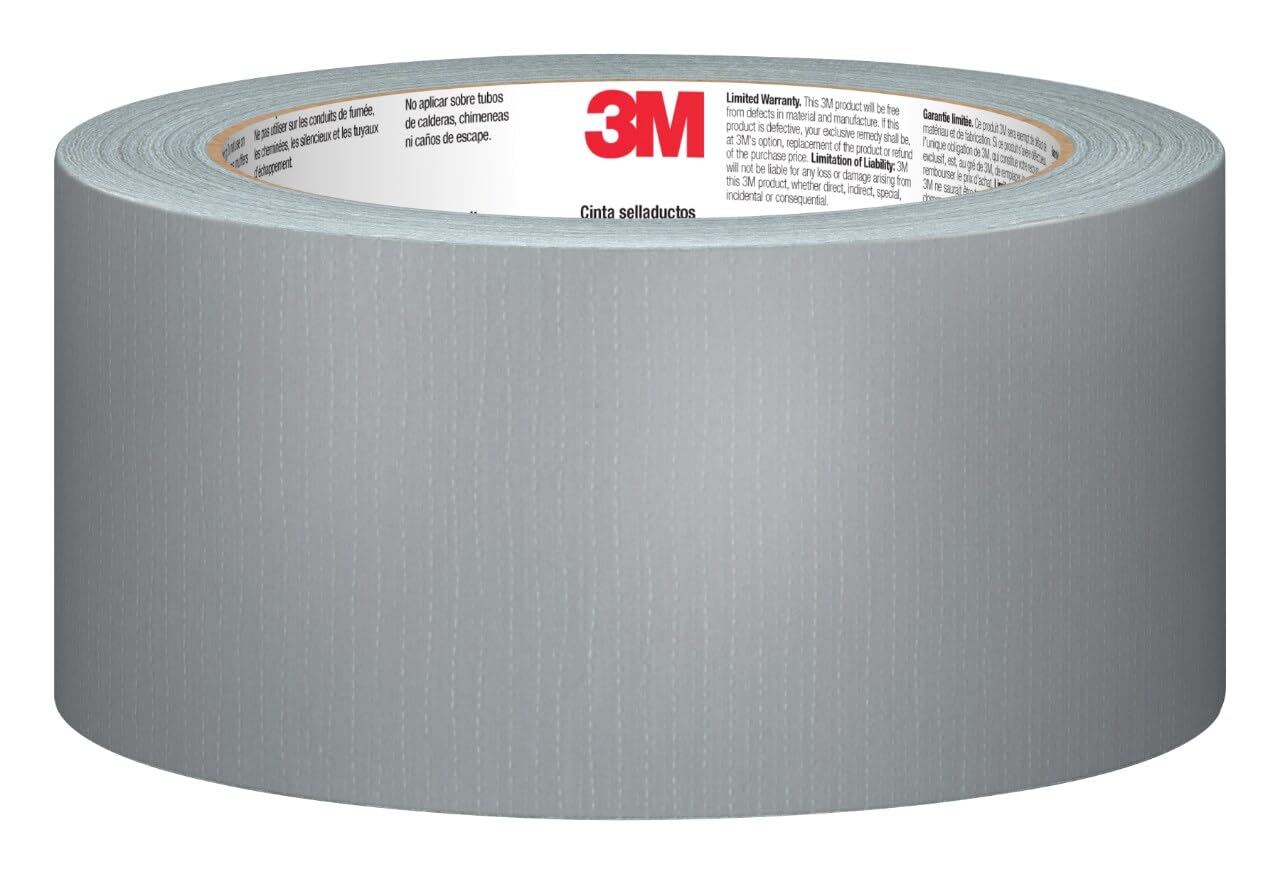 3M Duct Tape, 3 Rolls, 1.88 Inches x 55 Yards, Hand Tear, Bundle, Patch, Protect & Repair, Great Strength for Durability, Adheres to Multiple Surfaces (1055-3PK)