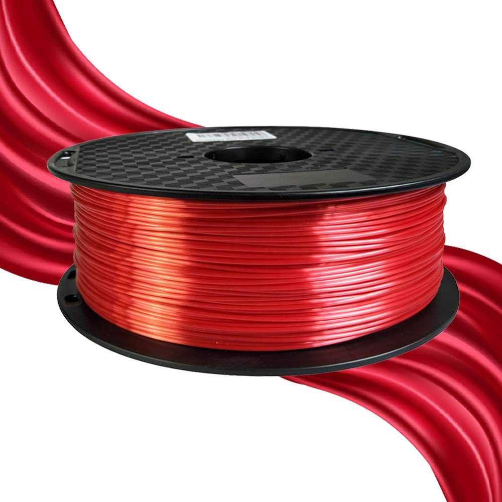 CC3D Silk Red PLA 3D Printer Filament 1.75 mm 1KG FDM 3D Printing Material Silky Shiny Metallic PLA Filament Silk Red Color