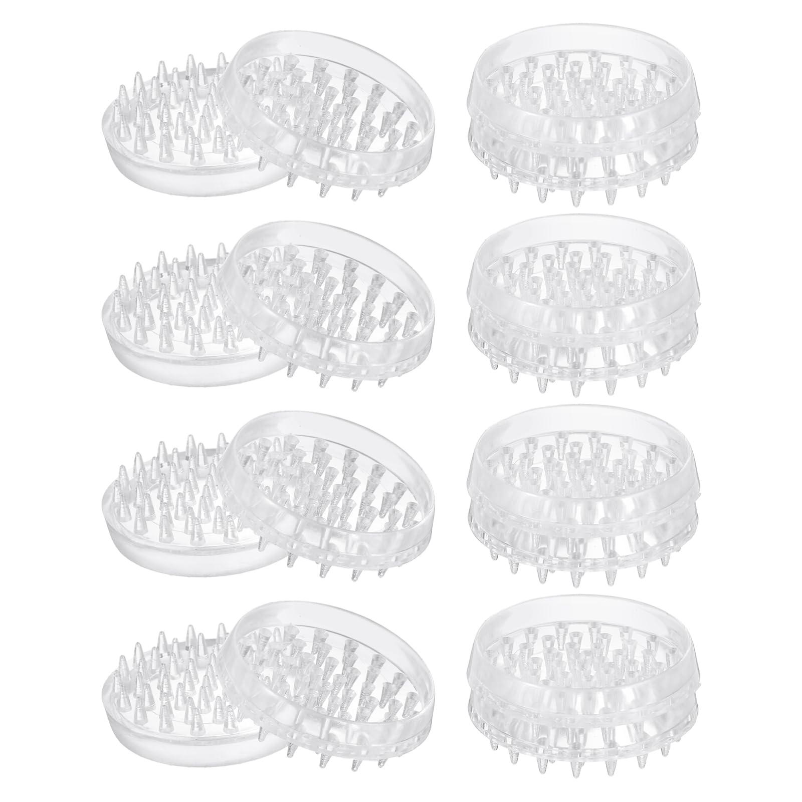 uxcell 16 Pcs Carpet Protectors Spiked Caster Cups 1.89" Round Spiked Furniture Cup Furniture Carpet Protectors for Furniture Legs Table Chair Sofa