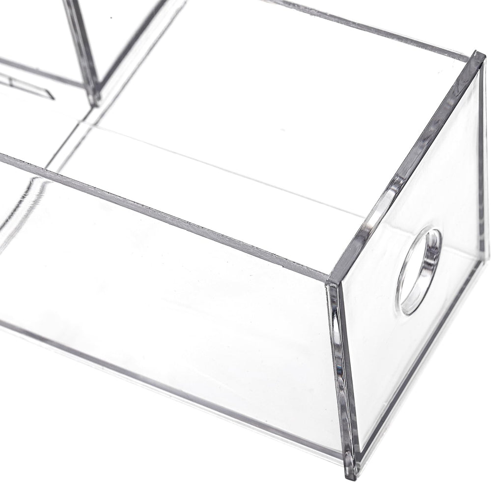 Mezchi 2 Pack Acrylic Storage Drawer Organizer, Dustproof Pen and Marker Storage, Clear Makeup Drawer Organizers with 8 Drawers for Art Crafts, Countertop